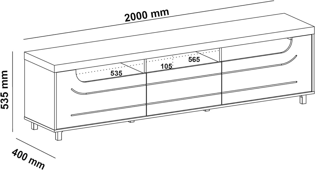 MEUBLE TELE MERCURY PINE