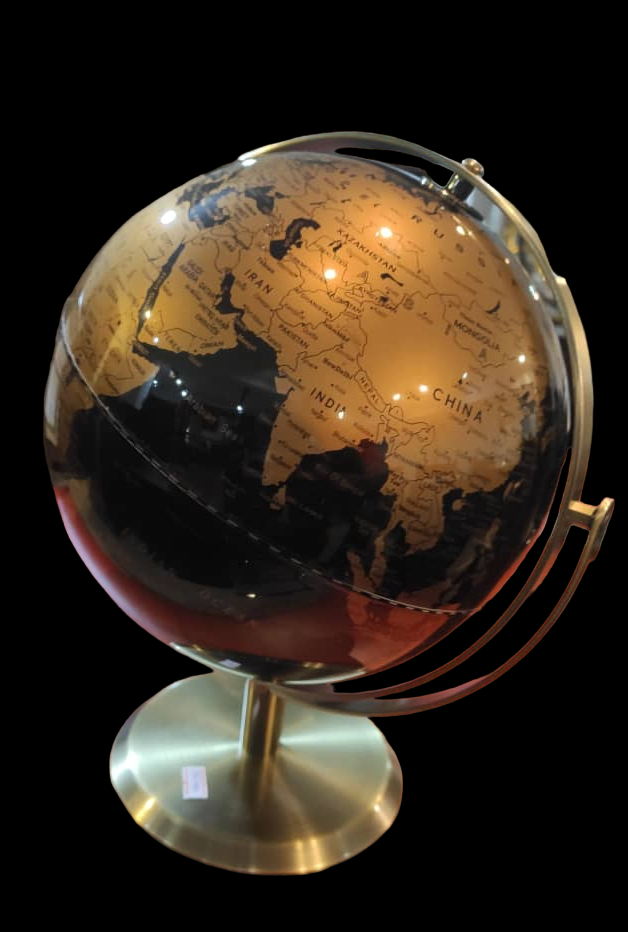 DECO  DOREE GLOBE NOIRE