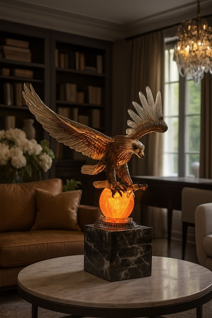 DECORATIO AIGLE SUR CRISTAL DEC-P17